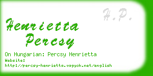 henrietta percsy business card